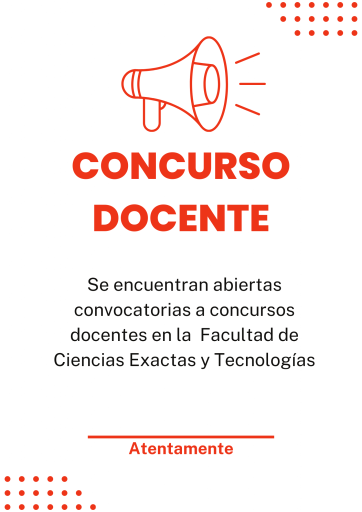 CONCURSOS DOCENTES – FCEyT